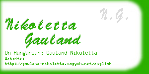 nikoletta gauland business card